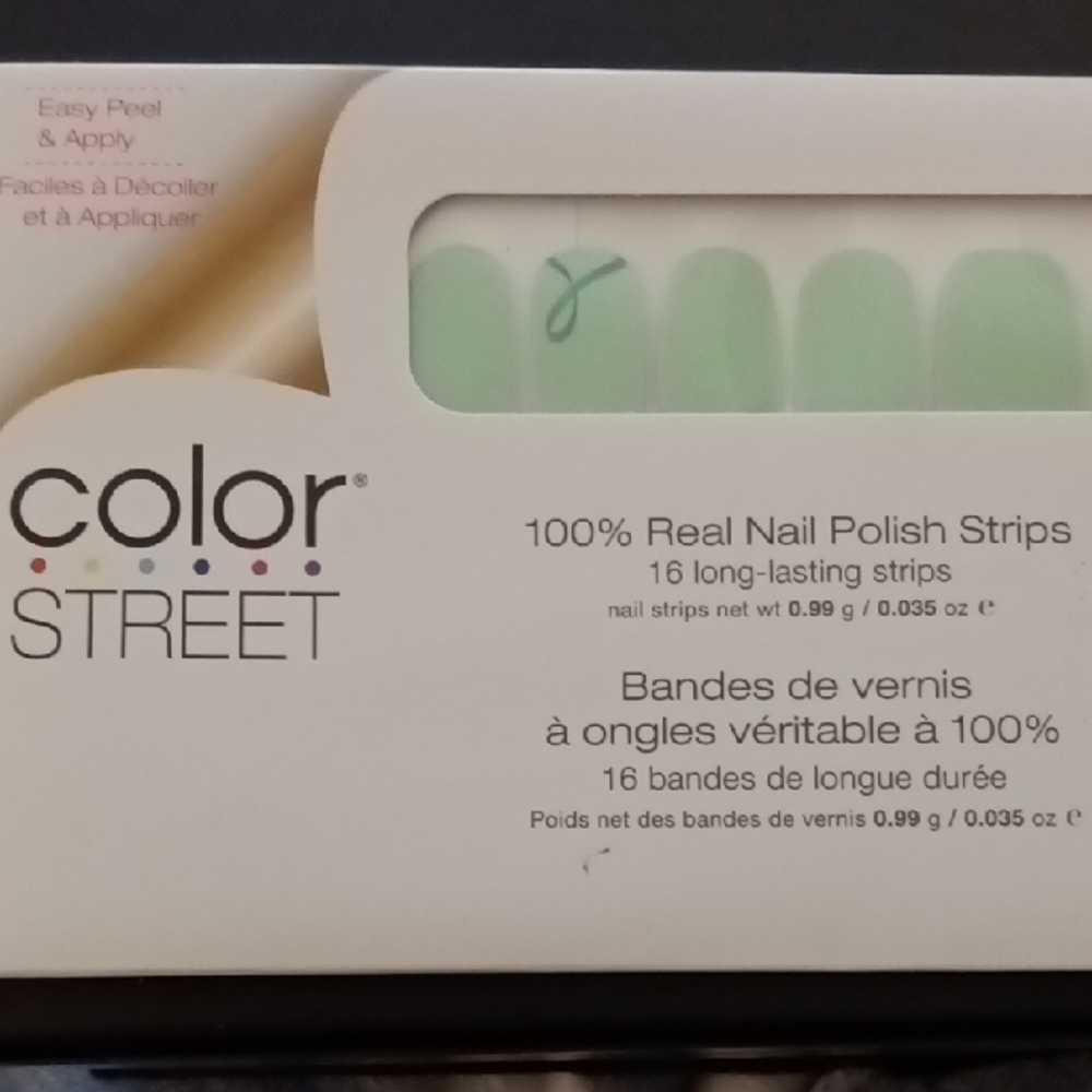 Color Street Mint Green Nail Polish Strips (Take Care)
